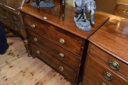 Georgian mahogany chest of three long drawers