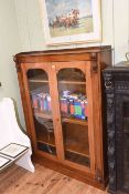 Victorian mahogany two door bookcase