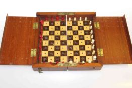 Vintage travelling chess set