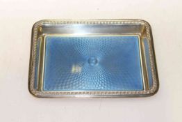 Silver and enamel dish