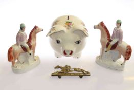Pair of Staffordshire figures,