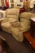 Two electric reclining chairs
