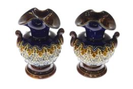 Pair of Royal Doulton small stoneware vases