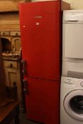 Liebherr fridge freezer in red matt finish