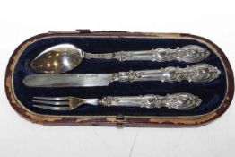 Victorian silver mounted christening set,
