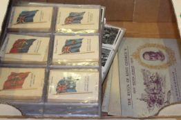 Collection of cigarette cards including silk cards