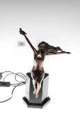 Art Deco style figural table lamp