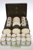 Royal Worcester botanical coffee service, six place settings,
