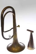 Brass band instrument and horn