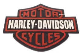Cast metal sign 'Harley Davidson'