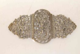 Unmarked silver buckle
