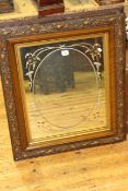 Victorian thistle-carved mirror