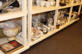 New Hall Fortuna dinnerwares, Ringtons collectables, assorted tea china, ornamental ships wheel,