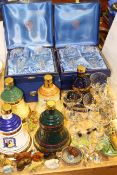 Thomas Webb boxed wines, Bell's bell-form whisky decanters, Wade Whimsies,