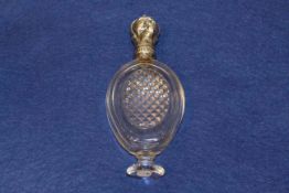 White metal mounted scent bottle