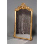 A FRENCH 19TH CENTURY GILT-COMPOSITION MIRROR,