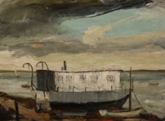 COLUM ROBERT GORE-BOOTH (1913-1959), TUG IN CHOPPY WATERS, signed lower left, oil on canvas,