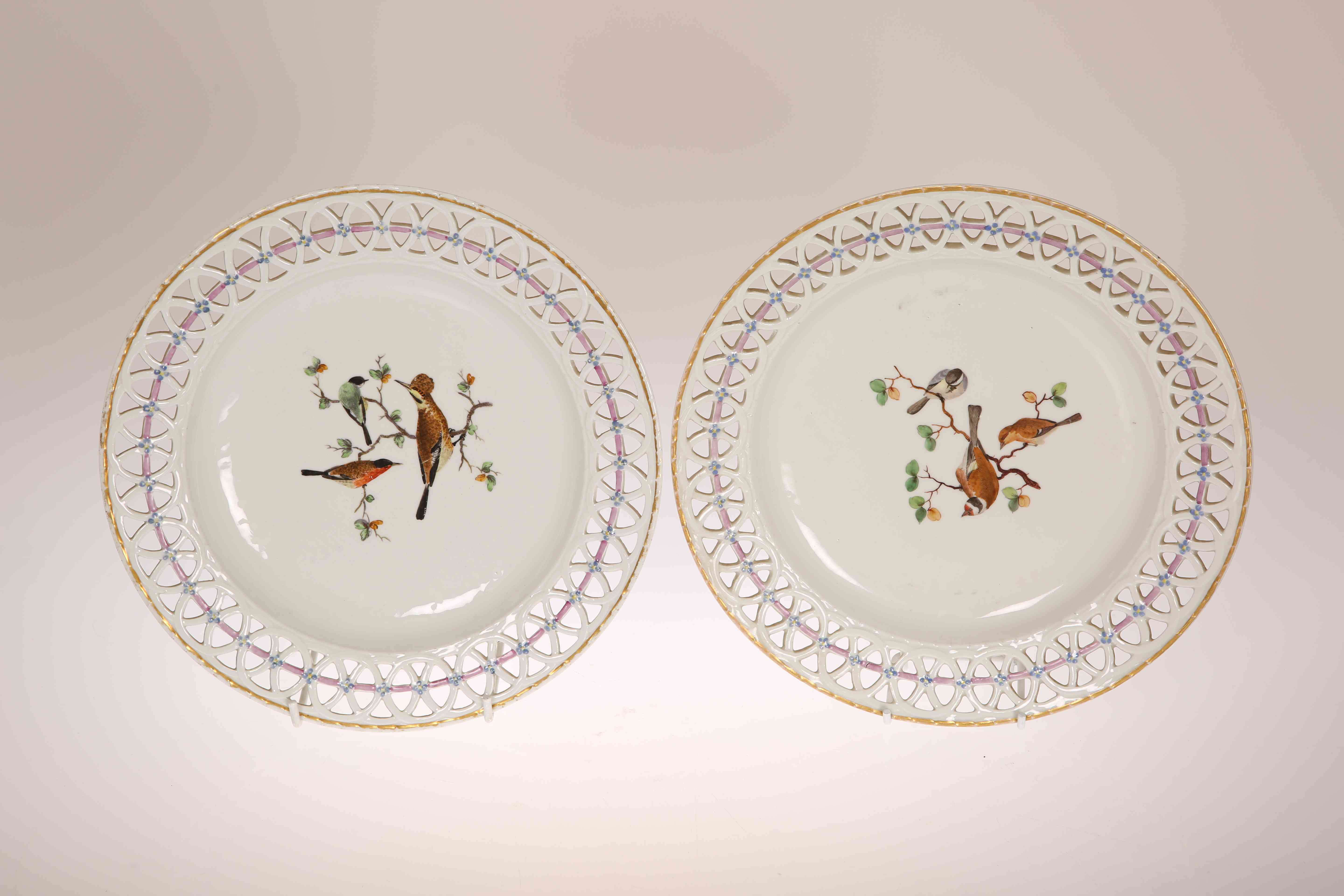 A PAIR OF FURSTENBERG PORCELAIN PLATES, LATE 18th CENTURY,