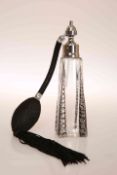 A LALIQUE "ORIGAN" ATOMISER, made for D'Heraud, heightened with black staining,