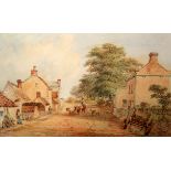 GEORGE WEATHERILL (1810-1890), HAWSKER, signed and titled, watercolour, framed. 8cm by 12.