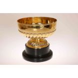 A LATE VICTORIAN SILVER-GILT ROSE BOWL, JOHN ALDWINCKLE & THOMAS SLATER, LONDON 1892,