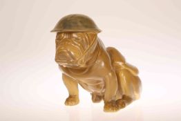 A ROYAL DOULTON "TOMMY" BULLDOG, modelled seated,