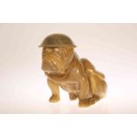 A ROYAL DOULTON "TOMMY" BULLDOG, modelled seated,