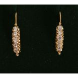 A PAIR OF DIAMOND EARRINGS, circa 1880-1890,