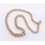 A 9 CARAT GOLD CURB LINK WATCH CHAIN. 44 grams, 40.