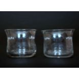 A PAIR OF GLASS BEAKERS, THIRD QUARTER 18th CENTURY,