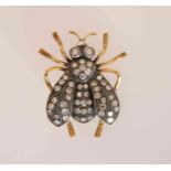 A DIAMOND SET INSECT BROOCH,