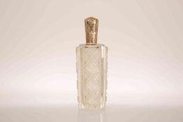 A GOLD TOPPED SCENT FLASK, 19TH CENTURY,
