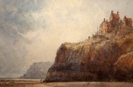 GEORGE WEATHERILL (1810-1890), OLD ROBIN HOOD'S BAY FROM THE SEASHORE, unsigned,