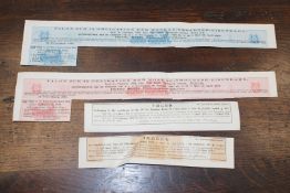 A COLLECTION OF SHARE AND BOND CERTIFICATES, including Indiana Southern Railway Company,