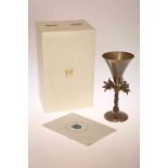 HECTOR MILLER FOR AURUM DESIGNS, THREE LIMITED EDITION SILVER COMMEMORATIVE ECCLESIASTICAL GOBLETS,