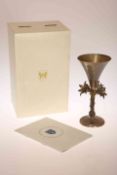 HECTOR MILLER FOR AURUM DESIGNS, THREE LIMITED EDITION SILVER COMMEMORATIVE ECCLESIASTICAL GOBLETS,