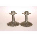 A PAIR OF LIBERTY TUDRIC PEWTER CANDLESTICKS, DESIGNED BY ARCHIBALD KNOX, c.