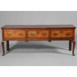 A GEORGE III OAK DRESSER BASE,