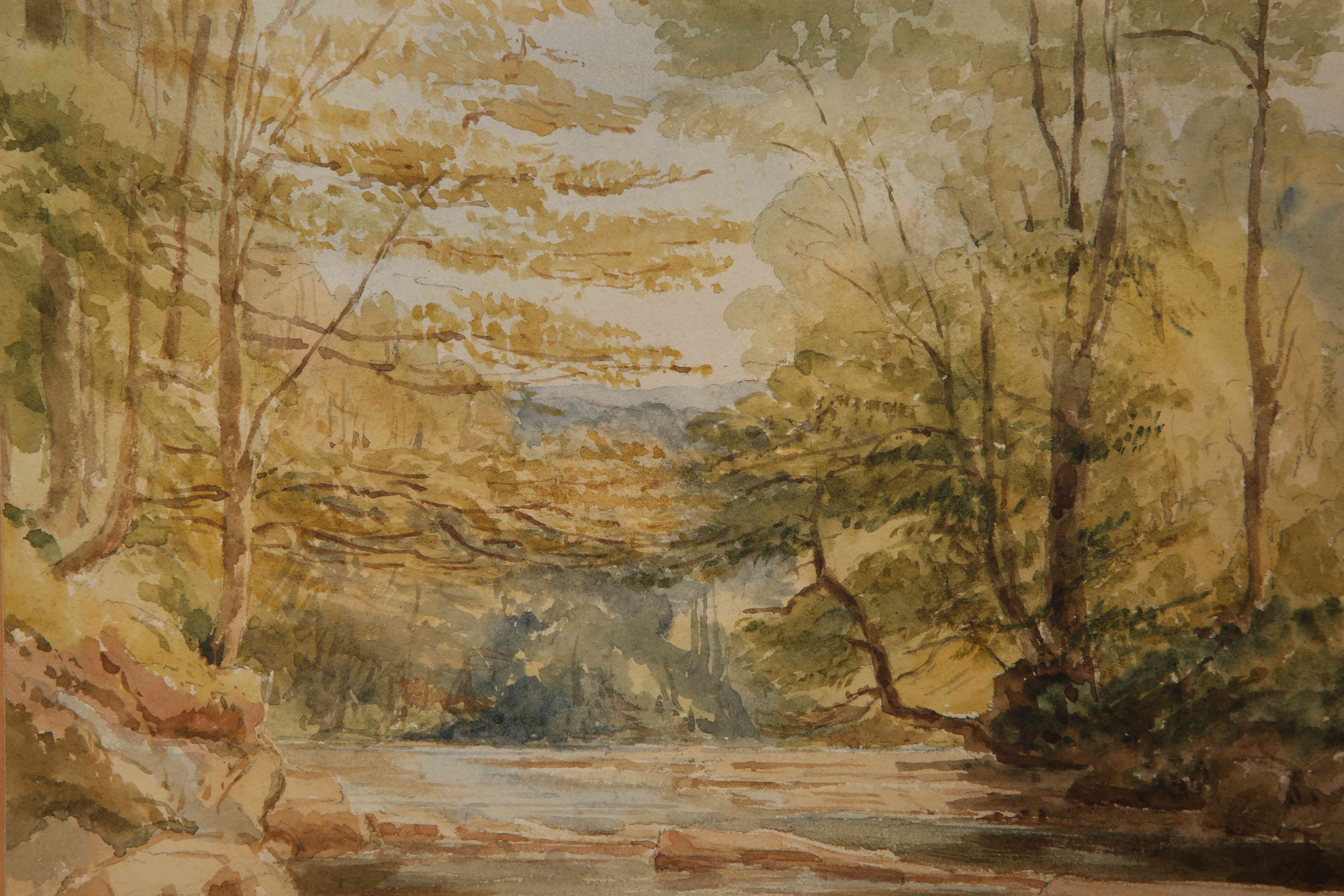 ATTRIBUTED TO EDWARD LLOYD PEASE, SUMMER STREAM, unsigned, watercolour, framed. 17cm by 23.