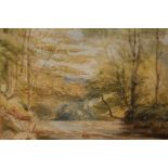 ATTRIBUTED TO EDWARD LLOYD PEASE, SUMMER STREAM, unsigned, watercolour, framed. 17cm by 23.