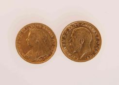 TWO HALF SOVEREIGNS,