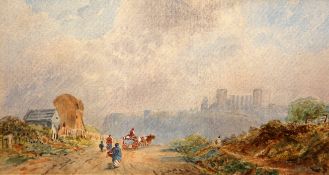 SARAH ELLEN WEATHERILL (1836-1920), WHITBY FROM MEADOWFIELDS, unsigned, watercolour, framed.