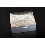 A CHINESE STERLING SILVER CIGARETTE BOX, TACKHING, HONG KONG,