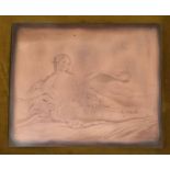 A PAIR OF PRINTER'S COPPER ENGRAVING PLATES OF FEMALE NUDES AFTER BOUCHER, mounted and framed.