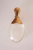 A GOLD MOUNTED SCENT FLASK, 19TH CENTURY,