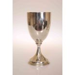 A VICTORIAN SILVER GOBLET, LONDON 1891, the plain bowl on a tapering stem and stepped circular foot.