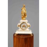 A FINE FRENCH ALABASTER AND GILT-METAL MANTEL CLOCK, LATE 19TH CENTURY,