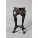 A CHINESE MARBLE INSET JARDINIERE STAND, CIRCA 1900,