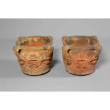 ARCHIBALD KNOX (1864-1933) FOR LIBERTY & CO A PAIR OF TERRACOTTA OLAF POTS, EARLY 20TH CENTURY,