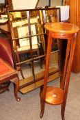 Mahogany plant stand, Singer electric sewing machine,